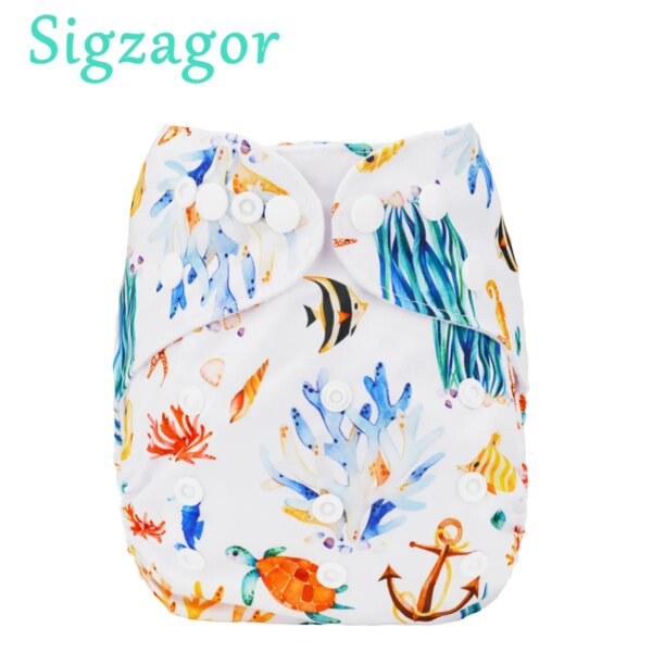 [Sigzagor] Baby Pocket Cloth Diaper Nappy Reusable Washable