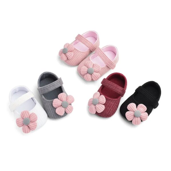 1pair Baby girl flower shoes baby cute indoor walking shoes